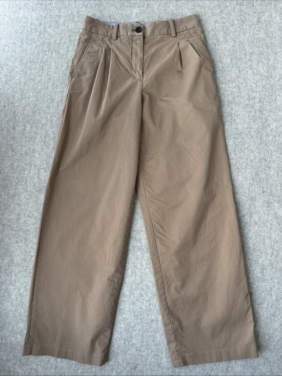 Aritzia Pants - Aritzia Effortless Pant Pleated Tan Wide Leg Full Length Womens 6